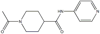 1-acetyl-N-pyridin-4-ylpiperidine-4-carboxamide Struktur