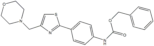 benzyl N-[4-[4-(morpholin-4-ylmethyl)-1,3-thiazol-2-yl]phenyl]carbamate Struktur