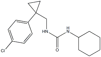 1-[[1-(4-chlorophenyl)cyclopropyl]methyl]-3-cyclohexylurea Struktur