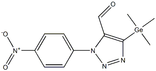 3-(4-nitrophenyl)-5-trimethylgermyltriazole-4-carbaldehyde Struktur