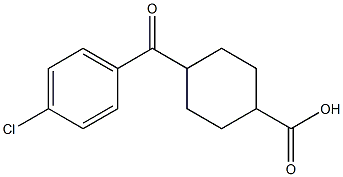 4-(4-chlorobenzoyl)cyclohexane-1-carboxylic acid Struktur