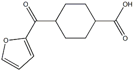 4-(furan-2-carbonyl)cyclohexane-1-carboxylic acid Struktur