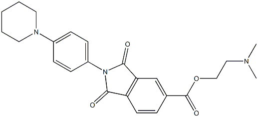 2-(dimethylamino)ethyl 1,3-dioxo-2-(4-piperidin-1-ylphenyl)isoindole-5-carboxylate Struktur