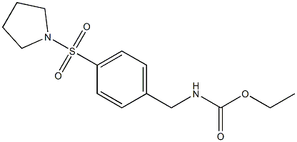 ethyl N-[(4-pyrrolidin-1-ylsulfonylphenyl)methyl]carbamate Struktur