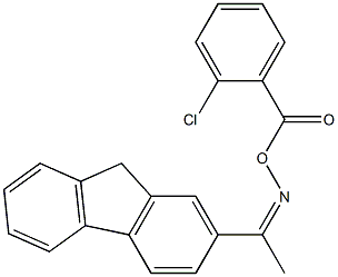 [(Z)-1-(9H-fluoren-2-yl)ethylideneamino] 2-chlorobenzoate Struktur