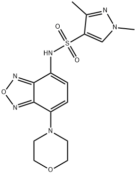 1,3-dimethyl-N-(4-morpholin-4-yl-2,1,3-benzoxadiazol-7-yl)pyrazole-4-sulfonamide Struktur