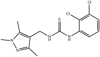 1-(2,3-dichlorophenyl)-3-[(1,3,5-trimethylpyrazol-4-yl)methyl]thiourea Struktur