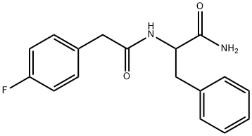 2-[[2-(4-fluorophenyl)acetyl]amino]-3-phenylpropanamide Struktur