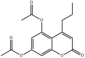 (5-acetyloxy-2-oxo-4-propylchromen-7-yl) acetate Struktur