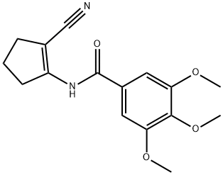 N-(2-cyanocyclopenten-1-yl)-3,4,5-trimethoxybenzamide Struktur