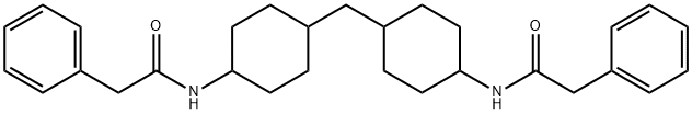 2-phenyl-N-[4-[[4-[(2-phenylacetyl)amino]cyclohexyl]methyl]cyclohexyl]acetamide Struktur