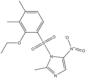 1-(2-ethoxy-3,4-dimethylphenyl)sulfonyl-2-methyl-5-nitroimidazole Struktur