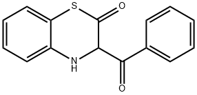 3-benzoyl-3,4-dihydro-1,4-benzothiazin-2-one Struktur