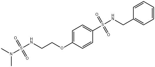 N-benzyl-4-[2-(dimethylsulfamoylamino)ethoxy]benzenesulfonamide Struktur