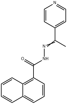 N-[(E)-1-pyridin-4-ylethylideneamino]naphthalene-1-carboxamide Struktur