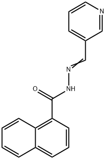 N-[(E)-pyridin-3-ylmethylideneamino]naphthalene-1-carboxamide Struktur