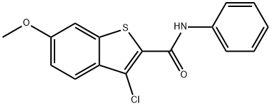 3-chloro-6-methoxy-N-phenyl-1-benzothiophene-2-carboxamide Struktur