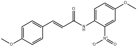 (E)-N-(4-methoxy-2-nitrophenyl)-3-(4-methoxyphenyl)prop-2-enamide Struktur