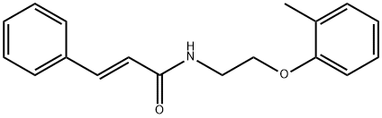 (E)-N-[2-(2-methylphenoxy)ethyl]-3-phenylprop-2-enamide Struktur