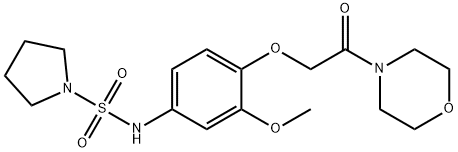 N-[3-methoxy-4-(2-morpholin-4-yl-2-oxoethoxy)phenyl]pyrrolidine-1-sulfonamide Struktur