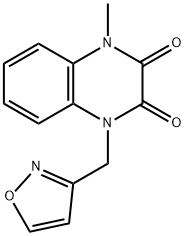 1-methyl-4-(1,2-oxazol-3-ylmethyl)quinoxaline-2,3-dione Struktur