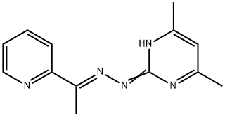 4,6-dimethyl-N-[(E)-1-pyridin-2-ylethylideneamino]pyrimidin-2-amine Struktur