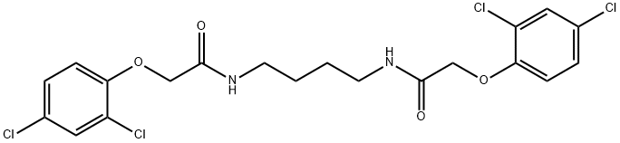 2-(2,4-dichlorophenoxy)-N-[4-[[2-(2,4-dichlorophenoxy)acetyl]amino]butyl]acetamide Struktur