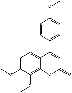 7,8-dimethoxy-4-(4-methoxyphenyl)chromen-2-one Struktur