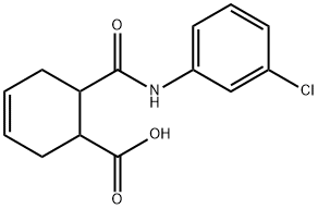 6-[(3-chlorophenyl)carbamoyl]cyclohex-3-ene-1-carboxylic acid Struktur