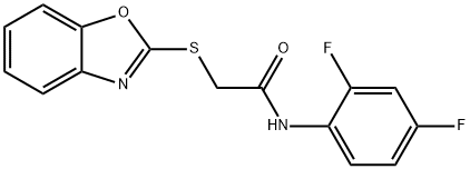 2-(1,3-benzoxazol-2-ylsulfanyl)-N-(2,4-difluorophenyl)acetamide Struktur