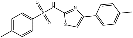 4-methyl-N-[4-(4-methylphenyl)-1,3-thiazol-2-yl]benzenesulfonamide Struktur