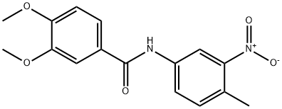 3,4-dimethoxy-N-(4-methyl-3-nitrophenyl)benzamide Struktur