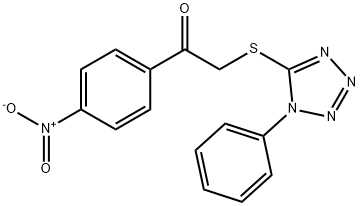 1-(4-nitrophenyl)-2-(1-phenyltetrazol-5-yl)sulfanylethanone Struktur