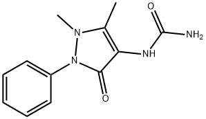 (1,5-dimethyl-3-oxo-2-phenylpyrazol-4-yl)urea Struktur