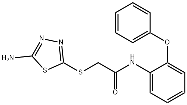 2-[(5-amino-1,3,4-thiadiazol-2-yl)sulfanyl]-N-(2-phenoxyphenyl)acetamide Struktur