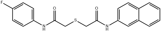 N-(4-fluorophenyl)-2-[2-(naphthalen-2-ylamino)-2-oxoethyl]sulfanylacetamide Struktur