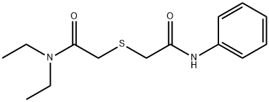 2-[2-(diethylamino)-2-oxoethyl]sulfanyl-N-phenylacetamide Struktur