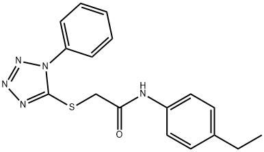 N-(4-ethylphenyl)-2-(1-phenyltetrazol-5-yl)sulfanylacetamide Struktur