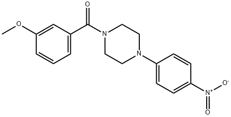 (3-methoxyphenyl)-[4-(4-nitrophenyl)piperazin-1-yl]methanone Struktur