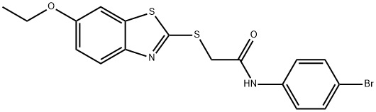 N-(4-bromophenyl)-2-[(6-ethoxy-1,3-benzothiazol-2-yl)sulfanyl]acetamide Struktur