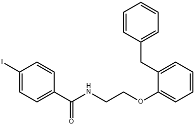 N-[2-(2-benzylphenoxy)ethyl]-4-iodobenzamide Struktur