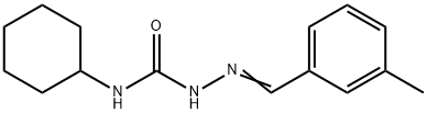 1-cyclohexyl-3-[(E)-(3-methylphenyl)methylideneamino]urea Struktur