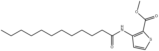 methyl 3-(dodecanoylamino)thiophene-2-carboxylate Struktur