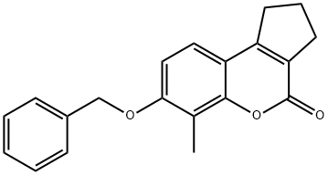 6-methyl-7-phenylmethoxy-2,3-dihydro-1H-cyclopenta[c]chromen-4-one Structure