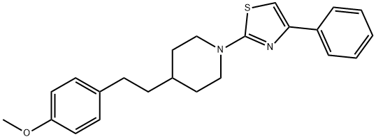 2-[4-[2-(4-methoxyphenyl)ethyl]piperidin-1-yl]-4-phenyl-1,3-thiazole Struktur