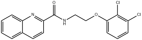 N-[2-(2,3-dichlorophenoxy)ethyl]quinoline-2-carboxamide Struktur