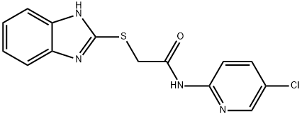 2-(1H-benzimidazol-2-ylsulfanyl)-N-(5-chloropyridin-2-yl)acetamide Struktur