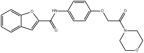 N-[4-(2-morpholin-4-yl-2-oxoethoxy)phenyl]-1-benzofuran-2-carboxamide Struktur