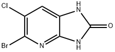 5-bromo-6-chloro-1,3-dihydroimidazo[4,5-b]pyridin-2-one Struktur