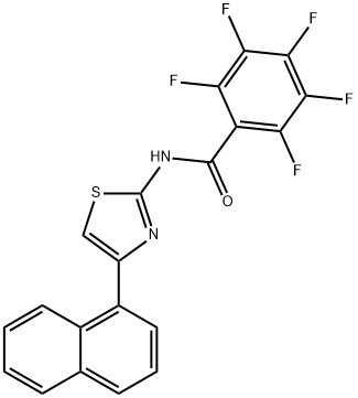 2,3,4,5,6-pentafluoro-N-(4-naphthalen-1-yl-1,3-thiazol-2-yl)benzamide Struktur